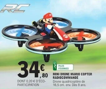 E.Leclerc MINI DRONE MARIO COPTER RADIOCOMMANDÉ offre