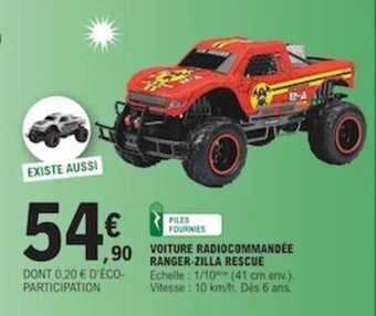E.Leclerc VOITURE RADIOCOMMANDÉE RANGER-ZILLA RESCUE offre