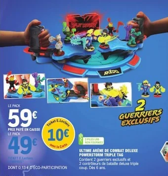 E.Leclerc ULTIME ARÈNE DE COMBAT DELUXE POWERSTORM TRIPLE TAG offre