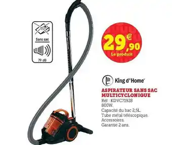 Aspirateur sans sac multicyclonique Super U