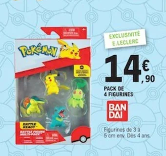 E.Leclerc PACK DE 4 FIGURINES offre