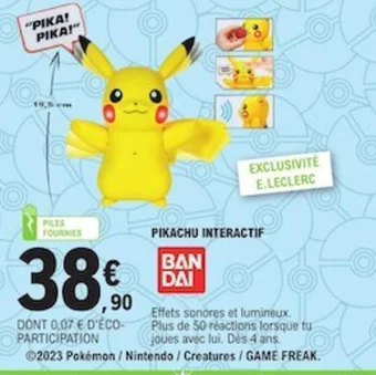 E.Leclerc PIKACHU INTERACTIF offre