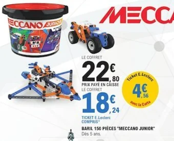 BARIL 150 PIÈCES "MECCANO JUNIOR”