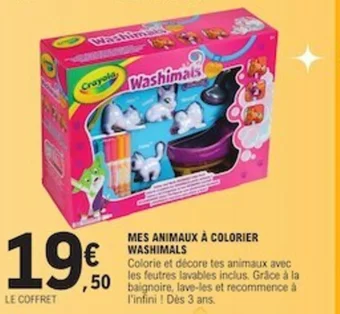 E.Leclerc MES ANIMAUX À COLORIER WASHIMALS offre
