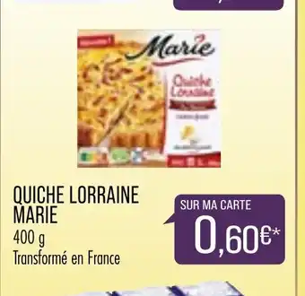 Match Quiche lorraine marie offre