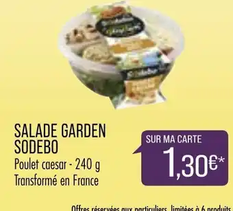 Match Salade garden Sodebo offre