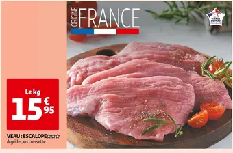 Auchan Supermarché Veau : escalope offre