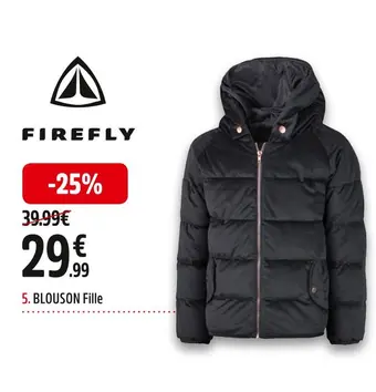 Intersport Firefly blouson boston fille offre