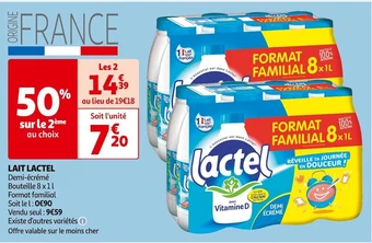 Auchan Supermarché Lactel lait offre