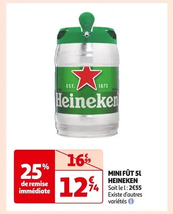 Auchan Supermarché Heineken mini fût 5l offre
