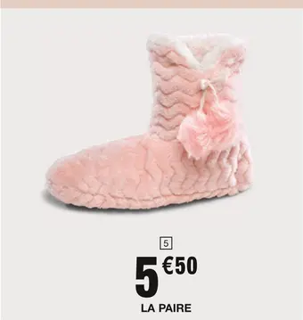 Cora x Carrefour Chaussettes bottillons fourrées cocooning anti-dérapantes femme offre