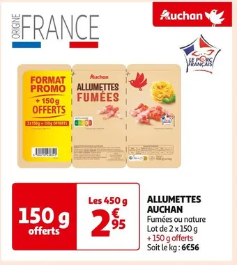 Auchan Supermarché Auchan allumettes offre