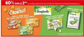 Auchan Supermarché Bonduelle 60% sur le 2ème au choix sur cette sélection de produits surgelée bonduelle offre