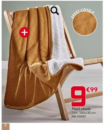 Gifi Plaid côtelé offre
