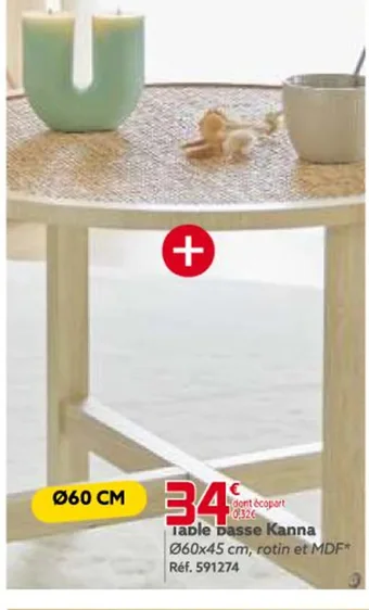 Gifi Table basse Kanna offre