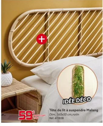 Gifi Tête de lit à suspendre Malang offre