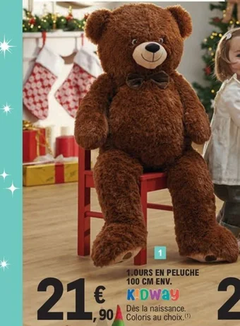 E.Leclerc 1.OURS EN PELUCHE 100 CM ENV. offre