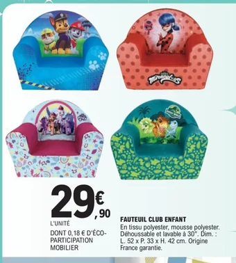FAUTEUIL CLUB ENFANT