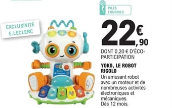 E.Leclerc YOKO, LE ROBOT RIGOLO offre