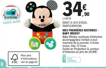 E.Leclerc MES PREMIÈRES HISTOIRES - BABY MICKEY offre