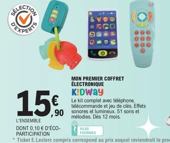 E.Leclerc MON PREMIER COFFRET ÉLECTRONIQUE K!Dway offre