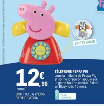 E.Leclerc TÉLÉPHONE PEPPA PIG offre