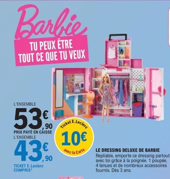E.Leclerc LE DRESSING DELUXE DE BARBIE offre