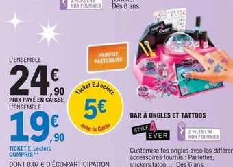 E.Leclerc BAR À ONGLES ET TATTOOS offre