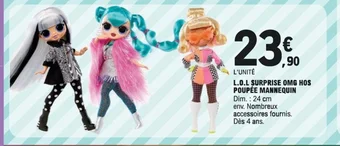 E.Leclerc L.O.L SURPRISE OMG HOS POUPÉE MANNEQUIN Dim.: 24 cm offre