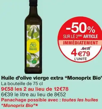 Monoprix Huile d’olive vierge extra “Monoprix Bio offre