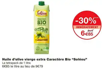 Monoprix Huile d’olive vierge extra Caractère Bio offre