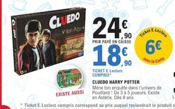 E.Leclerc CLUEDO HARRY POTTER offre