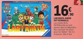 E.Leclerc LABYRINTH JUNIOR PAT PATROUILLE offre