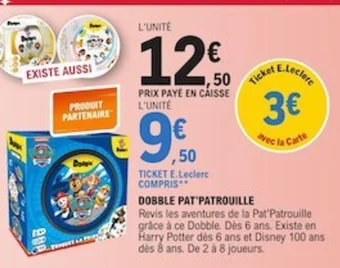 E.Leclerc DOBBLE PAT PATROUILLE offre