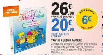 E.Leclerc TRIVIAL PURSUIT FAMILLE offre