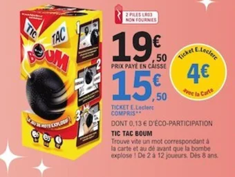 E.Leclerc TIC TAC BOUM offre