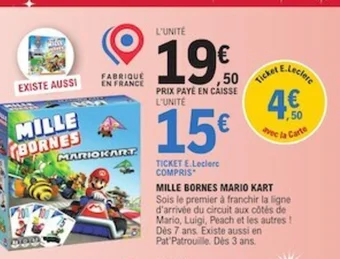 E.Leclerc MILLE BORNES MARIO KART offre