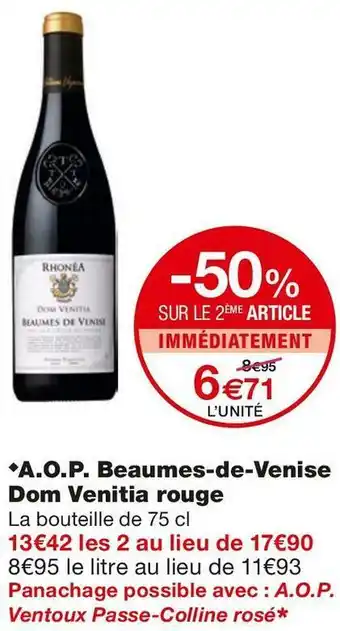 A.O.P. Beaumes-de-Venise rouge