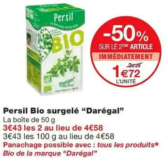Monoprix Persil Bio surgelé offre