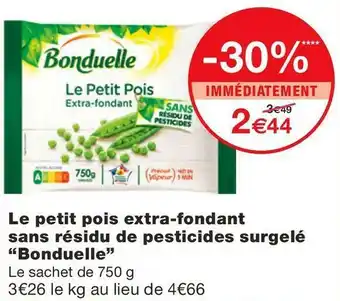 Monoprix Le petit pois extra-fondant sans résidu de pesticides surgelé offre