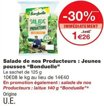 Monoprix Salade de nos Producteurs : Jeunes pousses offre