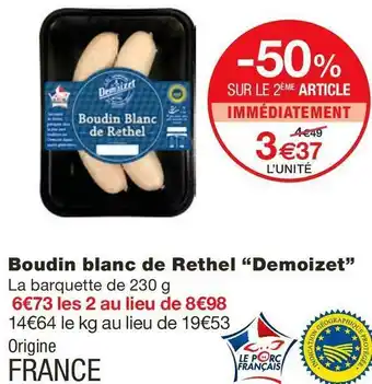 Monoprix Boudin blanc de Rethel offre