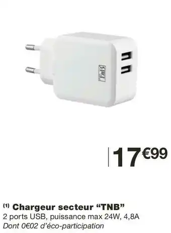 Monoprix Chargeur secteur offre