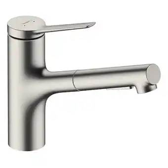 Robinet de cuisine avec douchette hansgrohe zesis m33 150 2 jets aspect acier inox