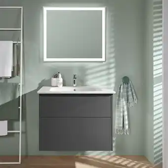 Brico Cash Meuble vasque villeroy et boch finero glossy grey 59 x 47,7 x 60,3 avec miroir offre