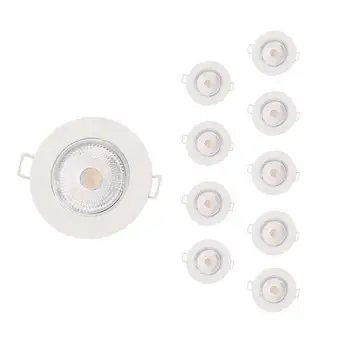 Bricomarché Spot led encastrable étanche rond 5w blanc (pack de 10) - blanc neutre 4000k - 5500k - silamp offre