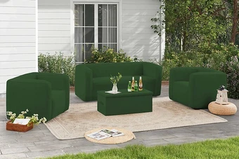 Set de salon gonflable complet terracotta - intérieur et extérieur - couleur vert