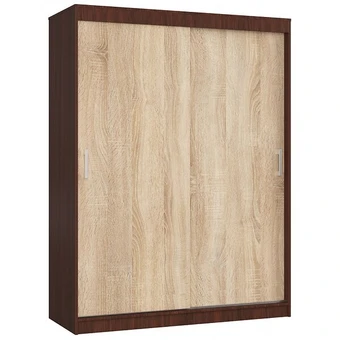 Bricomarché Merro - armoire à porte coulissante style moderne chambre - 150x200x60 - 2 portes+6 tablettes - sonoma offre