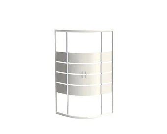 Bricomarché Façade shiva - coulissante 1/4 cercle - finition blanc - 90x190cm offre