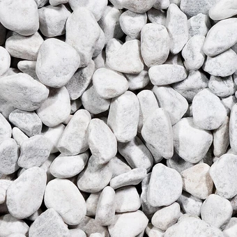 Bricomarché Galet marbre blanc carrare 40-60 mm - pack de 10m² (50 sacs de 20kg - 1000kg) offre